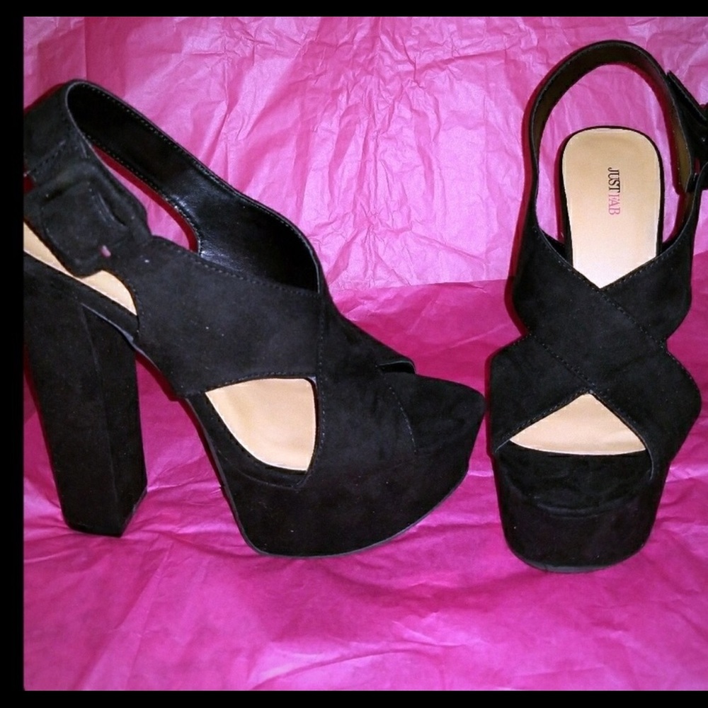 Justfab black heels